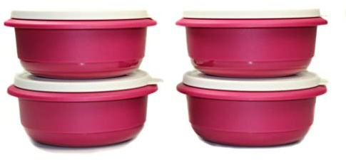 Tupperware Rührschüssel Pro 1,0 L Dunkelpink (4) Hefeteig Hefe Teig Schüssel