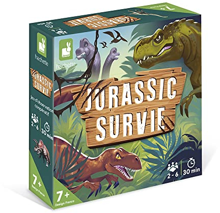 Janod - Jurassic Survie - Jeu de Société Enfant - Jeu Educatif Collaboratif - Jeu pour la Famille - Langue Française - Dès 7 Ans, J02459
