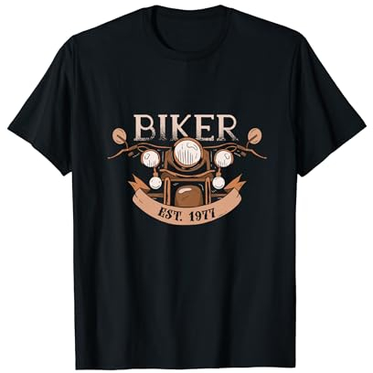 Motorcycle Vintage 1977 Motorcycle Rider Biker Rocker Gift T-Shirt