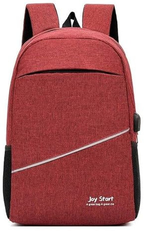 unycos - Mochila 17L para Portátiles y Netbooks de hasta 15,6 Pulgadas, Impermeable, Puerto de Carga USB, Mochila de Hombre y Mujer Ergonómica para Trabajo, Viajes, Colegio y Uso Diario (Rojo)