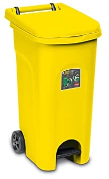 Stefanplast BIDONE ECO System 80 L avec PEDA Jaune
