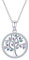 Fengguock Argent 925 Collier Arbre de Vie, Argent Sterling 925 Arbre Pendentif, Pendentif Argent Arbre de Vie, Collier Arbre de Vie Pendentif avec Chaîne, Cadeau Femme Maman Elle Fille Amie