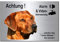 Rhodesian Ridgeback-Alarm + Videoüberwachung-Hund-Schild-Hundeschild-300 x 200 x 3 mm-Aluminium Edelstahloptik-Hunde-Tierschild-Warnschild-Hinweisschild (133-37 mit 2 Löcher mittig)
