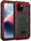Beeasy for iPhone 14 Plus Case Waterproof Heavy Duty Shockproof Tough Metal Armour Cover Dustproof Built-in Screen Protector, 360 Full Body Military Protective Rugged Case for 14 Plus 6.7inch,Red