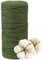 DXRPO Filato macramè, 3 mm x 100 m, Filato di Cotone macramè, per Fai da Te, macramè, fioriera per Fiori macramè, Decorazione Natalizia, Regali per buoni Amici, Piante, Decorazione Boho(Verde Oliva)