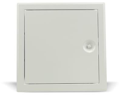 Revisionstür 100 x 100 cm (1000 x 1000 mm) Stahl weiß Vierkant Klappe | Sauberer Wartungszugang in Wand und Decke – Vierkant-Schlüssel inklusive