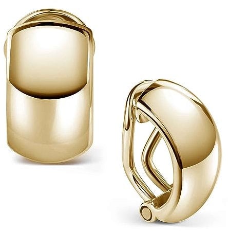 Materia Ohrclips Damen Silber 925 Gold vergoldet SO-504-Gold