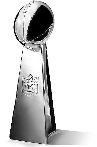 Spire Designs Lifesize Fantasy Football Trophy - Chrome Replica Championship Trophy - First Place Winner Award for League - Real Size Football Trophy
