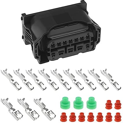 Create idea 12-poliger Auto Halogen Scheinwerfer Stecker Steckersatz 6925638 Kompatibel mit E60 G30 E63 F20 F30 E87 E90 E92 Enthält Anschlüsse Und Dichtungen für Scheinwerferbaugruppen