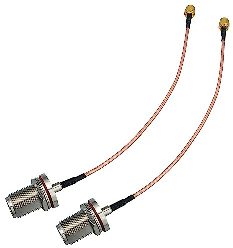urcianow SMA Male to N Female Bulkhead with Waterproof O-ring RG316 Cable 20CM Coaxial Adapter Cable 50Ohms Low Loss for router antenna wireless adapter 2 PCS