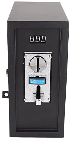 CUTULAMO Caja de Temporizador de Control Que Funciona con Monedas, Caja de Control de Temporizador de Monedas Duradera Enchufe de la UE 110-220V Tiempo Acumulativo Ampliamente Utilizado para Lavadora
