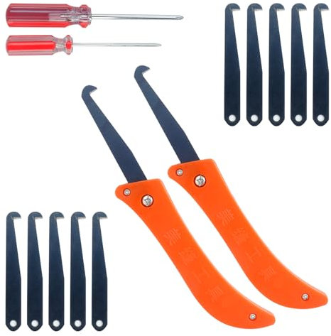 YCNNBC Le kit de retrait de mastic en silicone, composé de 10 couteaux en acier et de 2 tournevis, offre une solution de nettoyage efficace pour l'entretien de la maison.