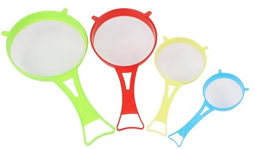 Lot de 4 petites passoires en plastique pour cuisine