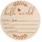 Pcingsia Panneau d'annonce de bébé en bois – Panneau rond en bois de 15 cm pour chambre d'enfant | Annonce de bienvenue du nom de bébé, panneau de naissance pour empreintes de mains et de pieds de