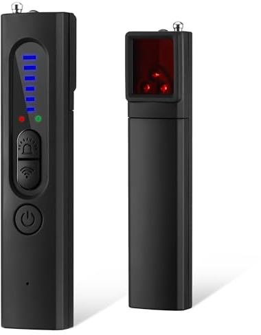 Kssvzz Detector de Camaras y Microfonos Ocultos, Monitoreo Remoto Detector Portátil Camara Oculta, Detector de Señal RF para GPS, Detector de Cámara para Oficina, Hotel