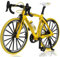Risopen 1:8 Skala Druckguss Metall Mini Mountainbike Fahrrad Modell Spielzeug Finger BMX Spielzeug Desktop Dekoration Handwerk für Radfahren Liebhaber (gelb)