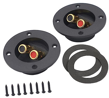 SECFOU 2pcs Box Audio Junction Box Speaker Wire Connector Cable Connectors Wireless Speaker Terminal Wire Cup Speaker Terminals Speaker Spade Connectors Speaker Cup Wireless Subwoofer Abs