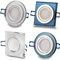 LED Einbaustrahler Glas rund - transparent 7 Watt kaltweiß 230V - GU10 Einbau-spot schwenkbar flach als Deckenleuchte Decken-Strahler - Einbauleuchte 75-80mm Bohrloch Einbau-lampe