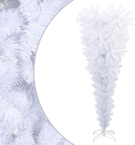 LXYZWRW Furniture select-Upside-downKünstlicher Weihnachtsbaum mit Ständer weiß 120 cm