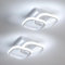 Mckalen LED Deckenleuchte Moderne, 2 Stück 22W 2475LM Deckenlampe LED Schlafzimmer, Quadratische Lampe für Wohnzimmer Esszimmer Küche Balkon, Kaltesweiß 6500K