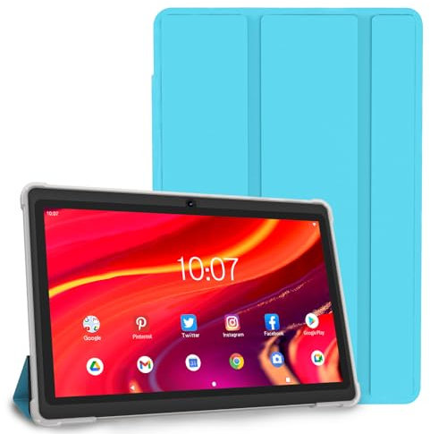 NEWISION Touch 7 7 Inch Tablet with Case, Quad Core Android 13, 4GB RAM, 32GB ROM, 512GB Expandable, WiFi 6, Bluetooth, 1024x600 IPS HD Display, 3500mAh Battery, Dual Camera, USB C (Blue)