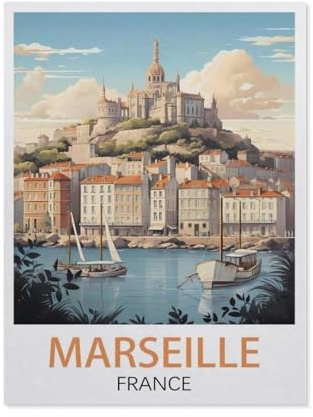 Puzzel Für Erwachsene Jigsaw Puzzle 1000，Marseille, Frankreich，DIY Papp Puzzle Einzigartiges Geschenk（50x70cm）-AC19