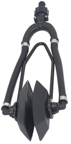 AMAKO Bootsmotor Flusher, 5/8 Gartenschlauchanschluss, Federstahl & Gummi, 120 x 80 mm Saugnapfbecher für Außenbordmotor -Lufteinlass, Außenbordermotorschalen