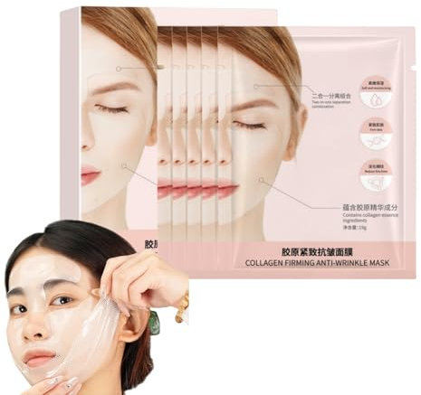 Altherona Collagen Maske Overnight Korean 3D-Lifting-Kollagen mit Hyaluron für straffe hydratisierte Haut Kollagen Maske für intensive Feuchtigkeit & Gesichtspflege Mask Face for Double Chin, Firmer