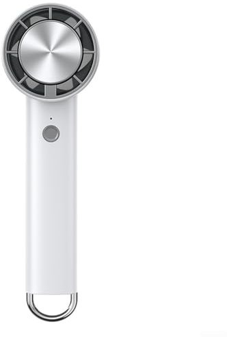 Ventilador portátil de mano con compresa de hielo, batería de 2000 mAh, doble refrigeración, ligero, tamaño de bolsillo, material ABS (blanco)