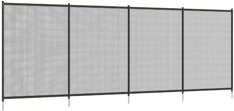 Outsunny Clôture Barrière de Sécurité pour Piscine Lot de 4 365x126cm Noir | Panneaux Brise Vue Jardin