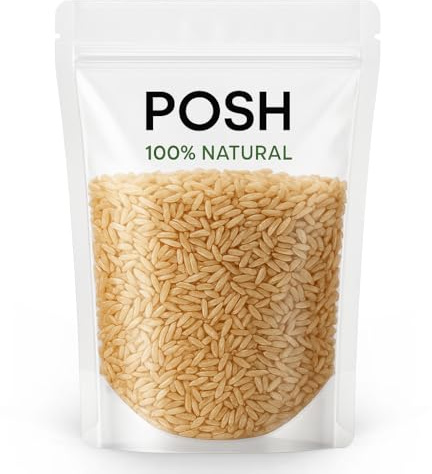 Arroz integral de grano natural, 5 kg, sin pulir, listo para cocinar, rico en fibra para platos calientes