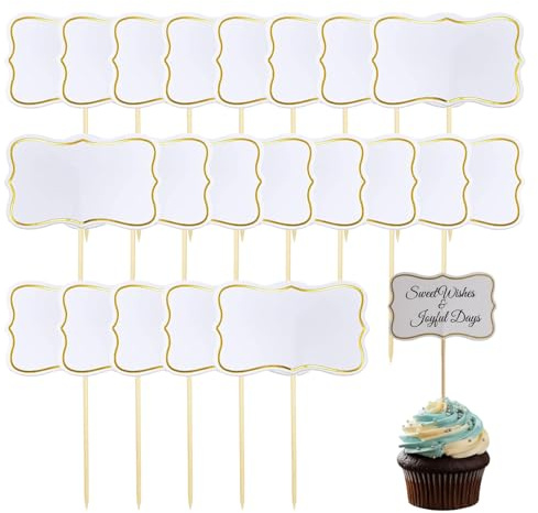 Food Labels for Buffet - 50Pcs Blank Food Flags Signs for Custom Writing | Wooden Toothpick Flags Suitable for Parties, Weddings, Picnics and BBQs
