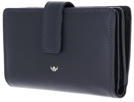 Golden Head Leder Geldbörse Polo RFID Protect Damenbörse 2800 Marineblau dunkelblau