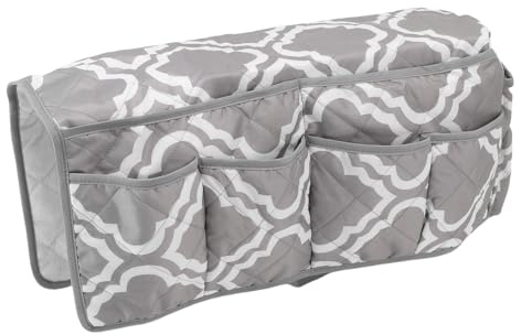 Qcwwy Sessel-Seiten-Fernbedienungs-Caddy-Halter, Sofa-Armlehnen-Organizer, Sessel-Seiten-Fernbedienungs-Caddy-Halter, Liege-Aufbewahrungstasche, Couch-Arm, Wohnzimmer-Organizer für Zeitschriften