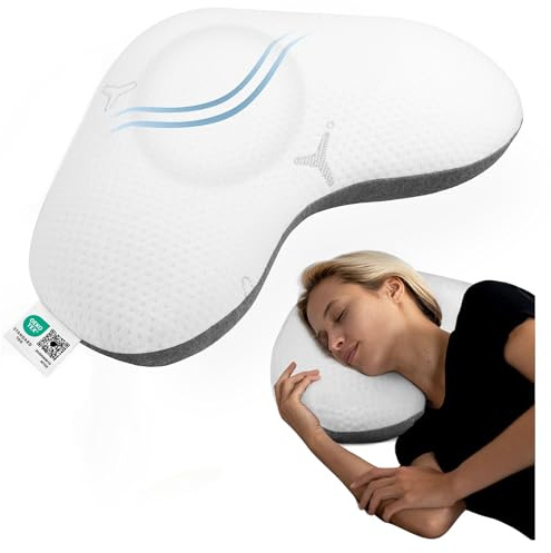 Third of Life Seitenschläfer Kissen mit Intense-Technologie - von Schlafexperten entwickelt, Ergonomisches Memory Foam Kopfkissen für ruhigen Schlaf, HWS Nackenstützkissen für Allergiker geeignet