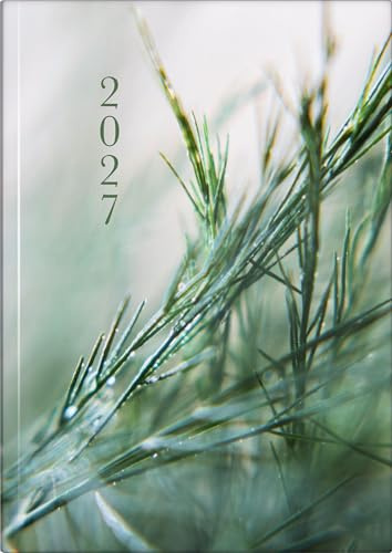 rido/idé 7021507017 Buchkalender Premium Young Line 2027 Greeny A5, Papier: 2 Seiten = 1 Woche