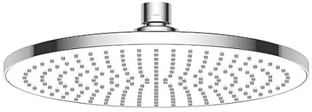 Density Adjustable Shower Head Chrome/White 230MM, Single-Spray Pattern, Rub-Clean Shower Head, Suitable for High & Low Pressure Systems, 1 in Pack