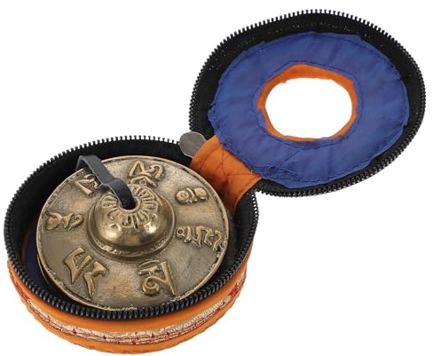 Toyvian Carillones de Platillos de Nepal de Cobre Portátiles Tono Claro y Agudo para Meditación y Terapia de Sonido en Yoga