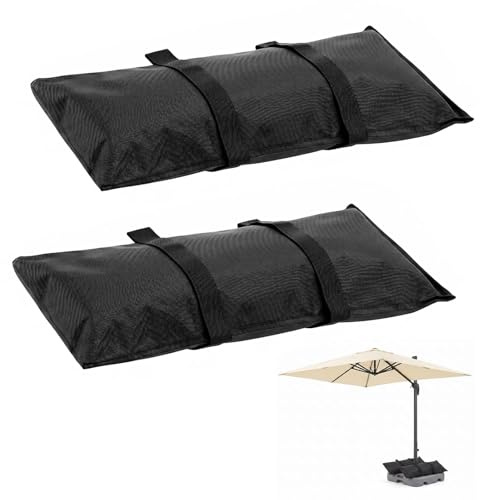 2 Sacs de Sable, Sac de Lestage, Sacs de Lestage pour Tonnelle - 70x25cm, jusqu'à 20kg, Poids pour Parasol, Barnum, Tente, Jardin