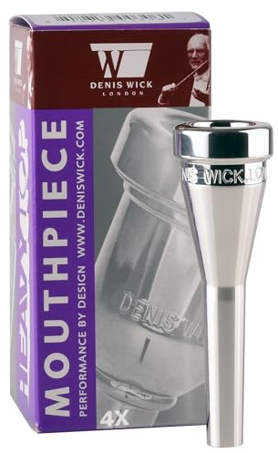 Denis Wick HeavyTop Trumpet Mouthpiece Silver Plated, 6882-4X - V-Type Backbore for Balanced Tone and Effortless Articulation 16.50 x 5.75 x 3.7mm
