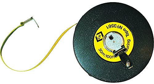 C.K T3561 100 Bandmaß, 30 Meter/100 ft, glasfaserverstärktes Band