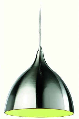 Firstlight Products Cafe Pendant Light, Metal, E27 (Edison Screw), Green Inside