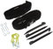 Park & Sun Sports Adjustable Outdoor Volleyball Boundary Webbing with Ground Stakes: 2 Wide Court Line Marker, Black