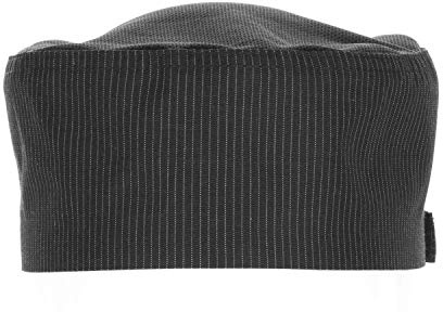 Chef Works B228 Cool Vent Pinstripe Beanie Hat | Internal elastic band ensures a secure fit for commercial kitchen staff, while the mesh top offers maximum breathability.