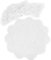 kilofly, Centrino da tavolo in cotone lavorato all’uncinetto, tovagliette a fantasia floreale, confezione da 4, Cotone, bianco, 10 inch white