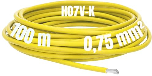 100m Lapp 4160210 Multi-Standard SC 2.1 1X0,75 mm² Gelb I Kabel für zuverlässige Verbindungen I PVC-Isolierung I Leitung