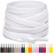 Miscly Lacci Piatti per Scarpe Sportive, Disponibili in Varie Lunghezze e Colori (Bianco, 91 cm)