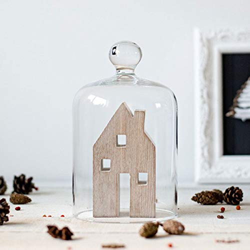 EMH Small Mouth Blown Glass Display Cover Cloche Bell Dome Centrepiece 20 cm