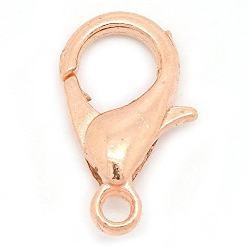 Rose Gold Lobster Clasps 12 x 7 mm (30Pk)