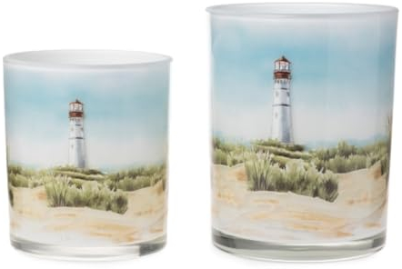 EIN Windlicht Dünenzauber, Glas ca. D8,8 H10cm